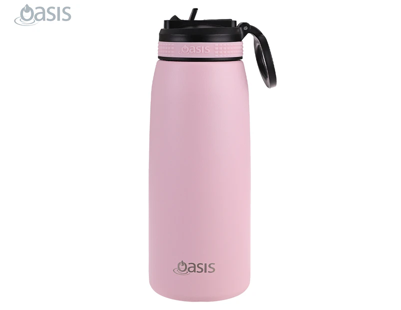 Oasis 780mL Double Walled Insulated Sports Bottle w/ Flip-Up Spout - Carnation