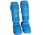 WESING WKF Approved Shin Guard Protector And Instep [Small Blue] - Blue