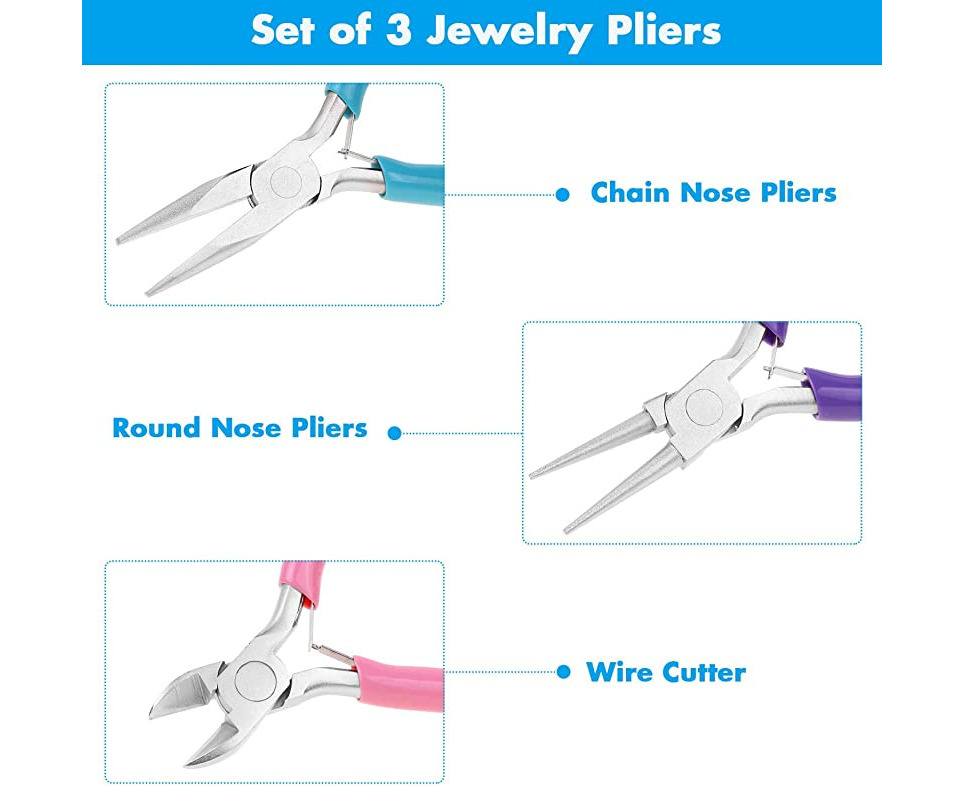 Pliers for Jewelry Making, Shynek Jewelry Pliers Set Includes Needle Nose  Pliers, Round Nose Pliers and Wire Cutters, Jewelry Making Tools for Jewelry  Repair, Wire Wrapping, Beading and Crafts