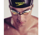 (One Size, Black/Silver) - Speedo Speed Socket 2.0 Mirrored Swim Goggle