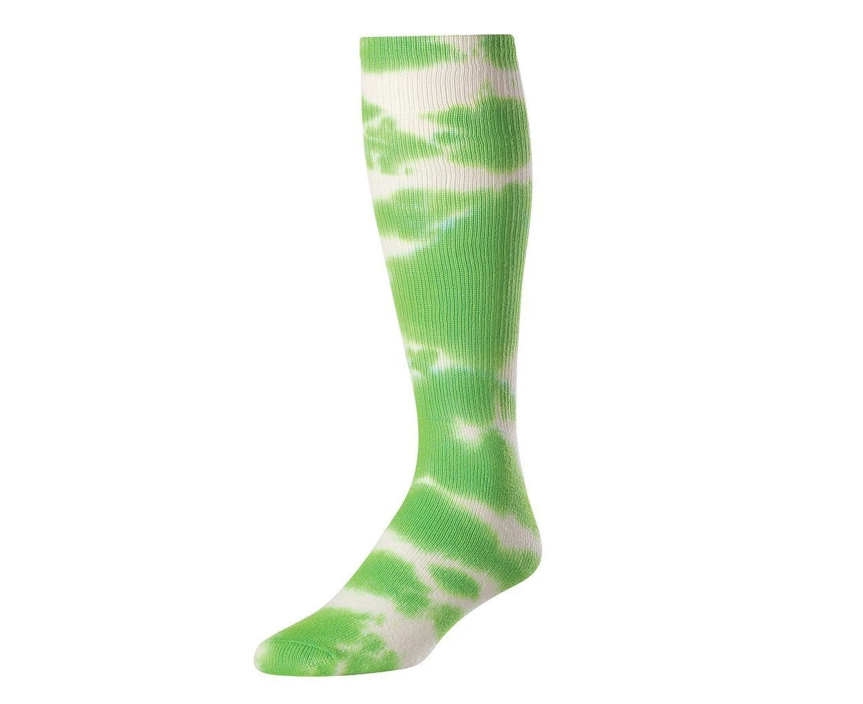 (Small, Lime Green/White) - TCK Tie Dye Multisport Tube Socks