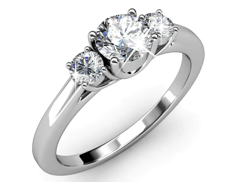 Trilogy Ring Embellished with Swarovski crystals
