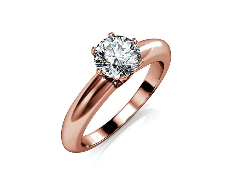 Jewel In The Palace Solitaire Ring Embellished with Swarovski crystals