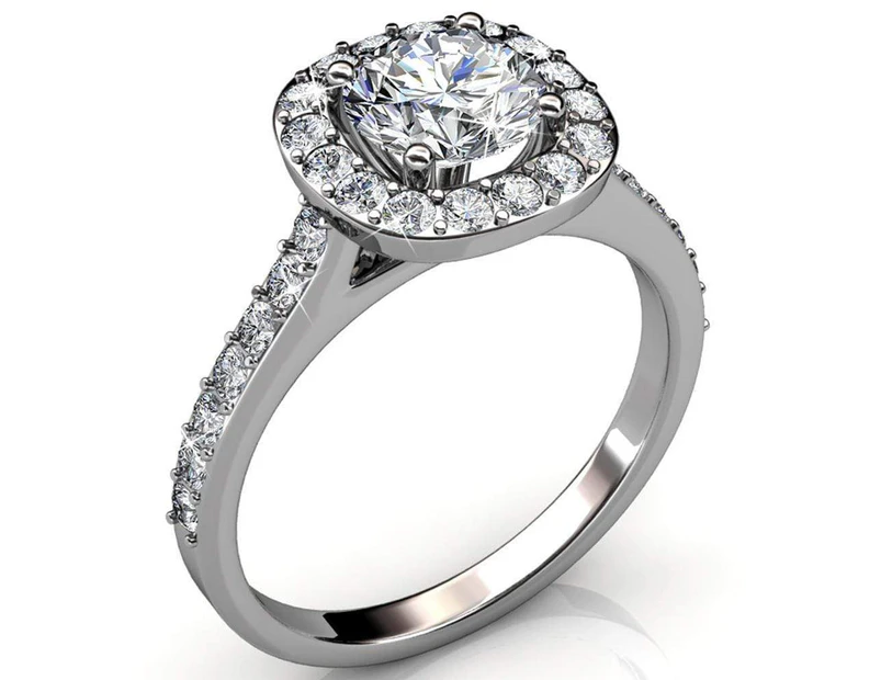 Engagement Ring Embellished with Swarovski crystals