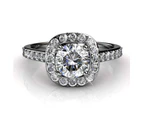 Engagement Ring Embellished with Swarovski crystals