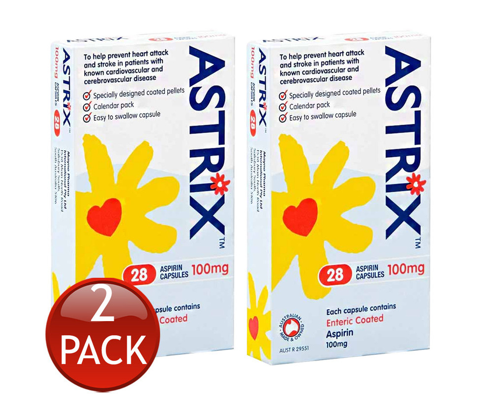 Astrix Capsules Caps Coated Pelletes Aspirin Blood Clot Prevention