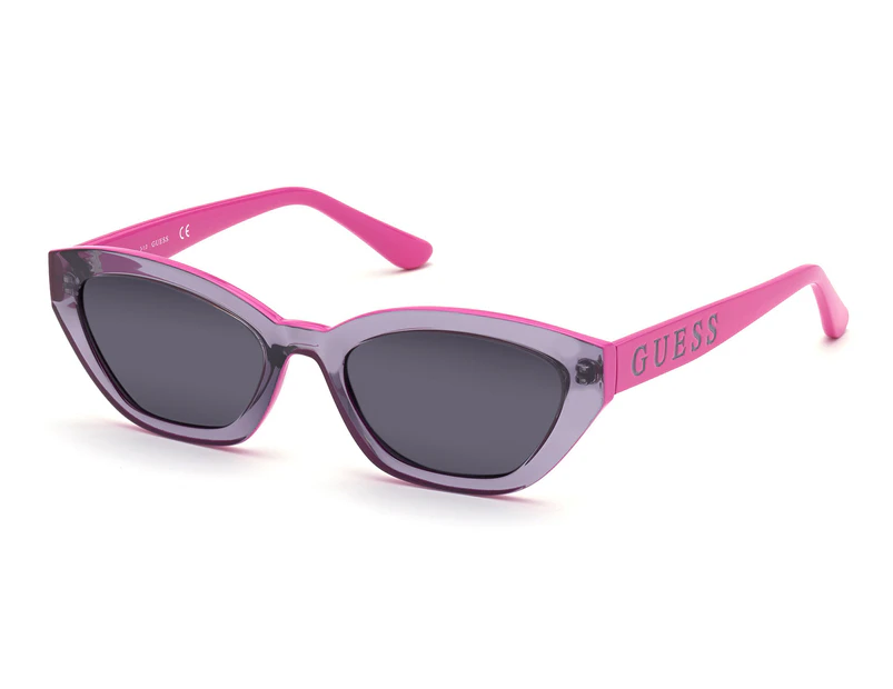 GUESS Women's GU7732 Cat-Eye Sunglasses - Pink/Smoke