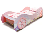 Oli And Ola Kids' Racing Car Unicorn Single Bed - Pink