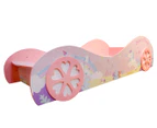 Oli And Ola Kids' Racing Car Unicorn Single Bed - Pink