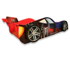 Oli And Ola Kids' Racing Car Spiderman Single Bed - Red
