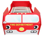 Oli And Ola Kids' Racing Car Fire Truck Single Bed - Red