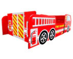 Oli And Ola Kids' Racing Car Fire Truck Single Bed - Red