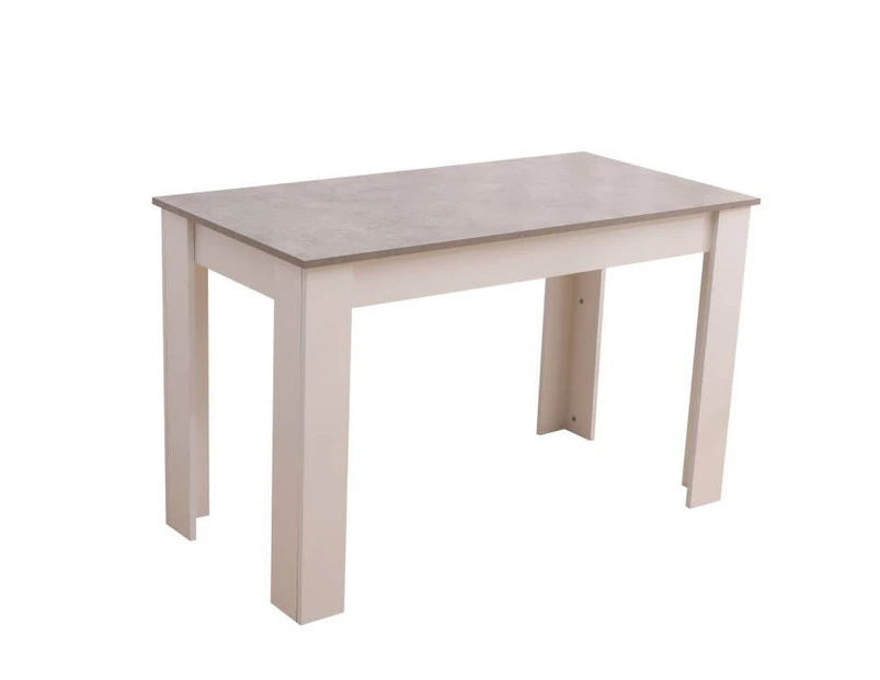 Dreamo Rectangular Dining Table 120cm Grey&White