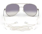 GUESS Women's GU7607 Round Sunglasses - Grey/Smoke