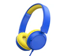 Ymall HC1 Kids Foldable On-Ear Headphone with Microphone  85DB Volume Design-Blue