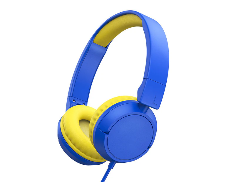 Ymall HC1 Kids Foldable On-Ear Headphone with Microphone  85DB Volume Design-Blue