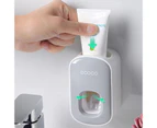 Ecoco Wall mount auto ands Free Toothpaste Dispenser Automatic Toothpaste Squeezer Bathroom Toothpaste Holder - Grey