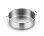 SOGA Dual Burners Cooktop Stove, 21L Stainless Steel Stockpot 30cm and 30cm Induction Casserole