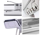 SOGA Skewers Grill with Side Tray Portable Stainless Steel Charcoal BBQ Outdoor 6-8 Persons