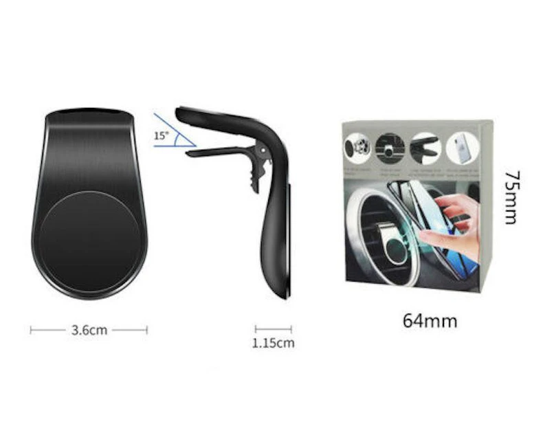 Universal 360° Magnetic Car Phone Mount Stand Hold AirVent Clip Bracket for GPS