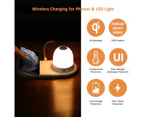 QI Wireless Charger for iPhone & Android w/Portable Light - White (AU Stock)