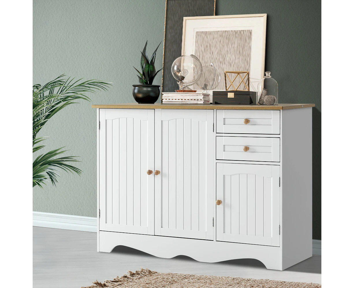 Artiss Buffet Sideboard 3 Doors - BERNE White