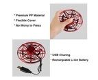 (Red) - Boys Toys Kids Flying Drones Mini Hand Controlled Flying Ball Drone with 2 Speed and LED Light for Kids, Boys and Girls Gift (Red)