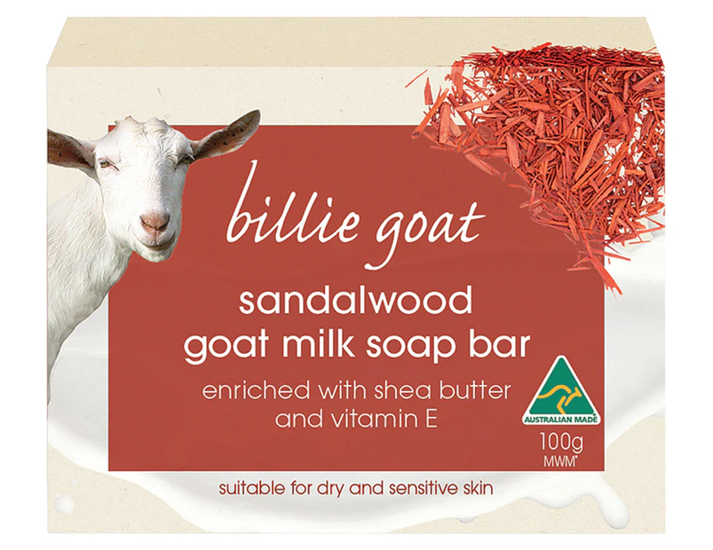 Billie Goat Milk Soap Bar Sandalwood 100g