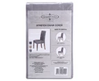 Sherwood Premium Faux Suede Dining Chair Cover 6-Pack - Silver