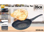 KOMAN Titanium Coating Frying Pan 26cm Non-Stick