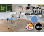 Paw Mate Pet Grooming Salon Table Dual 120cm Dog Cat - Blue