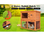 Paw Mate Rabbit Hutch Chicken Coop 92x45x82cm 2 Storey Cage Run