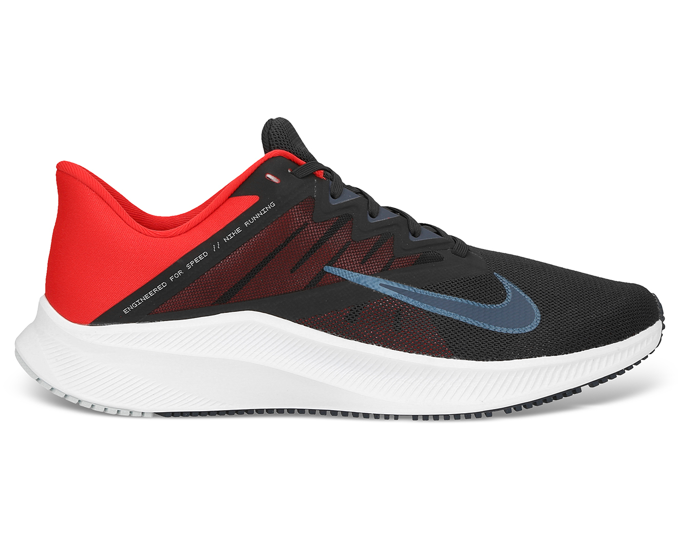 Nike Men's Quest 3 Running Shoes - Off Noir/Thunder Blue/Red | Catch.co.nz