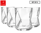 Set of 4 Bormioli Rocco 410mL Cassiopea D.O.F. Glass Tumblers