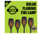 25th Hour Solar Flaming Tiki Lamp 4-Pack