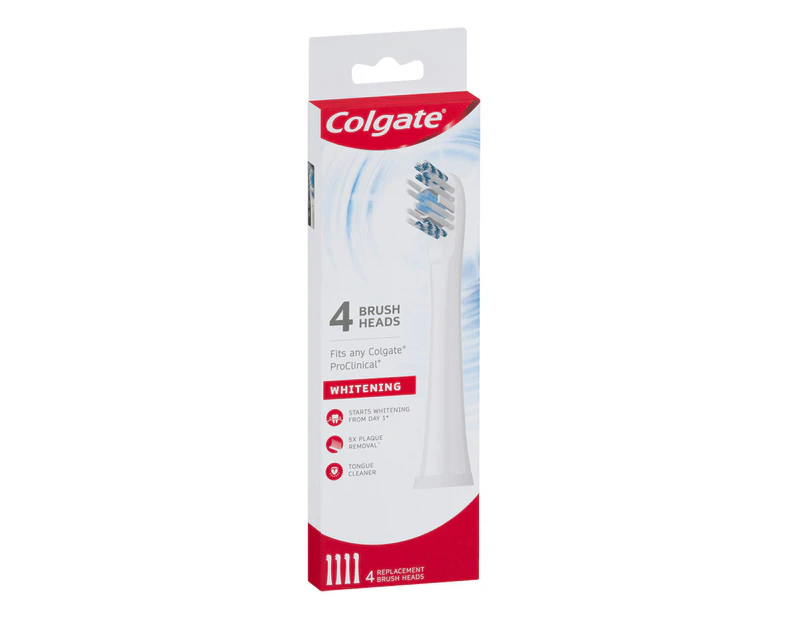 4pc Colgate ProClinical Soft Replacement Heads Whitening For Electric Toothbrush