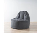 Plush Lounger Fur Bean Bag Chair - Charcoal