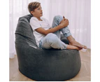 Plush Lounger Fur Bean Bag Chair - Charcoal