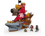 Fisher-Price - Imaginext Shark Bite Pirate Ship Playset With Pirate Figures And Accessories