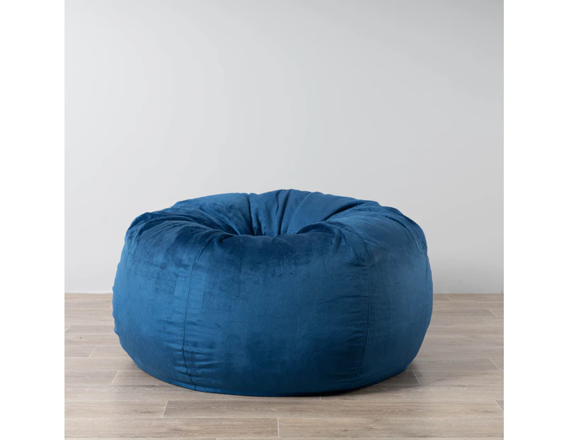 Pierre Fur Bean Bag - Ocean Blue - 2 Sizes Available