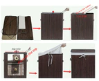 Bamboo Laundry Hamper Basket Wicker Clothes Storage Bag & Lid - Dark Brown