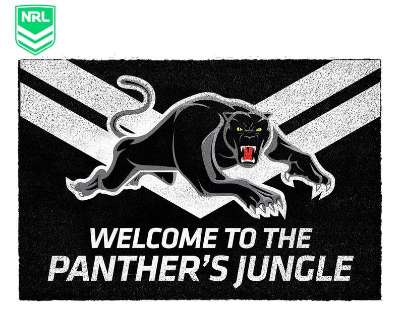 NRL Penrith Panthers Door Mat - Black/White
