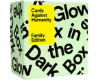 Cards Against Humanity Family Edition First Expansion Glow In The Dark Box