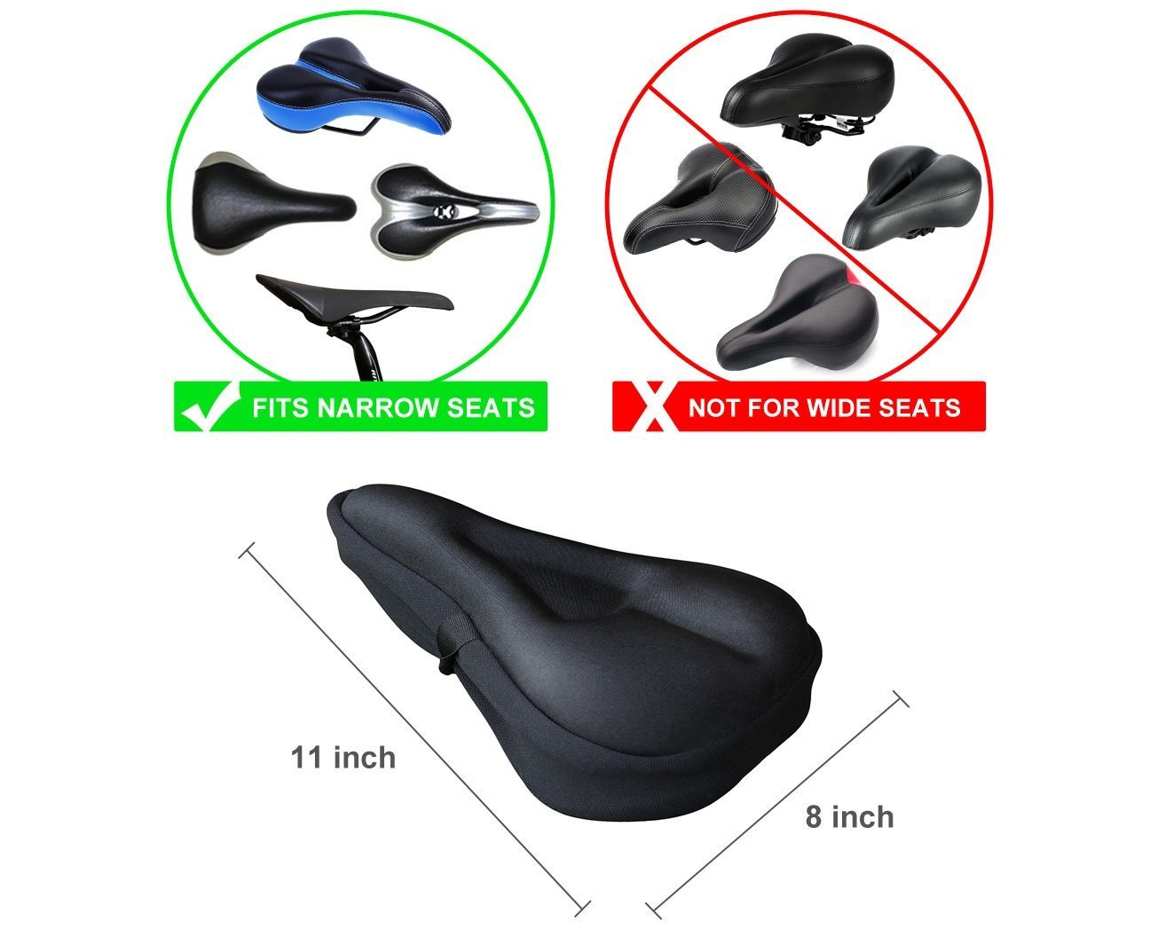 Zacro gel bike seat discount