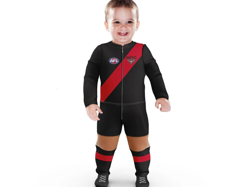 AFL Footy Suit Body Suit - Essendon Bombers - Baby Infant Toddler