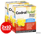 2 x Codral Cold & Flu Lemon Max Sachet 5g 10pk