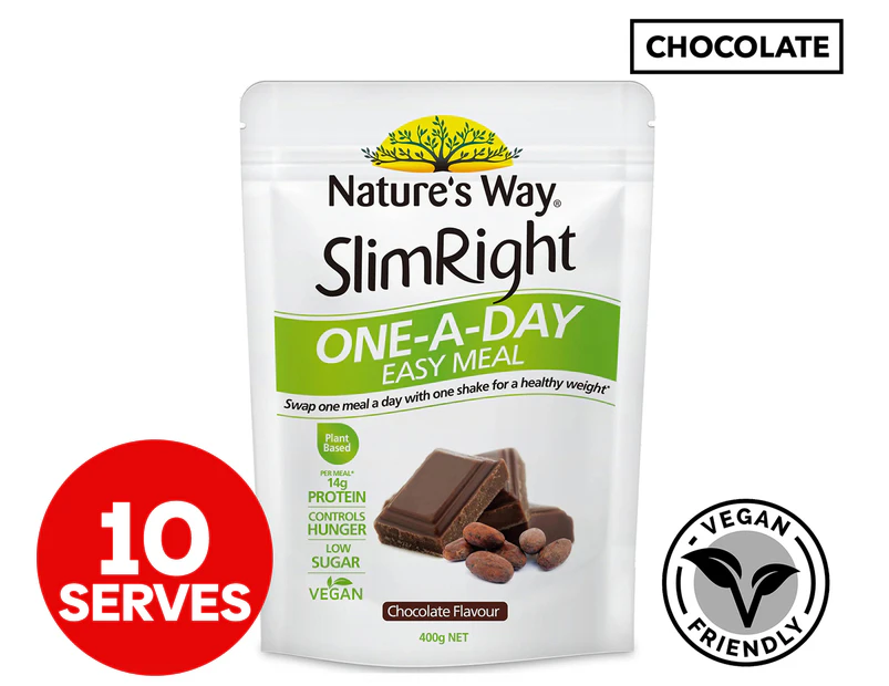 Nature's Way SlimRight One-A-Day Easy Meal Shake Chocolate 400g