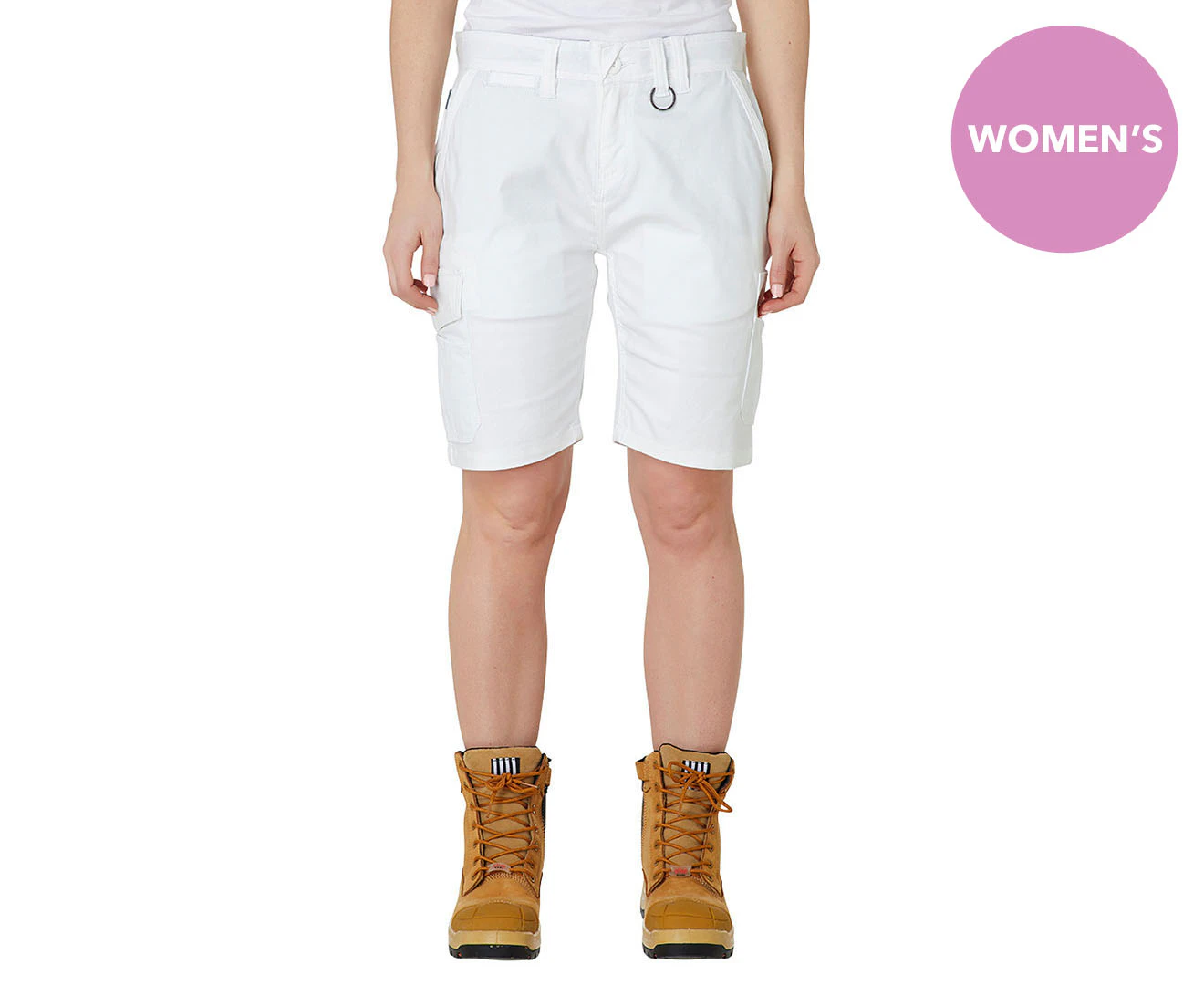 Elwood Workwear Women's Utility Shorts - White