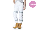 Elwood Workwear Women's Reflective Cuffed Pants - White