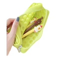 Pop Bubble Silicon Pen Case Bag, Popper Simple Pencil Box, Sensory Poppet Fidget Toy - Green